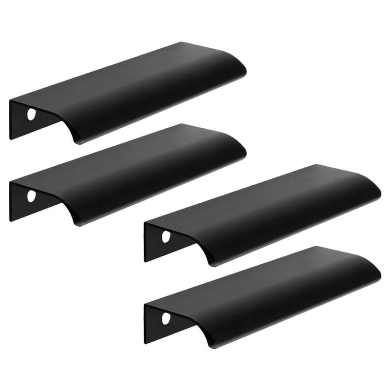 Punch Free Invisible Cabinet Handles Black 4 Pack For Kitchen Wardrobe Drawers - Image 2