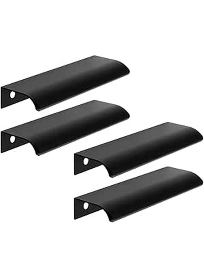 Punch Free Invisible Cabinet Handles Black 4 Pack For Kitchen Wardrobe Drawers - Image 1
