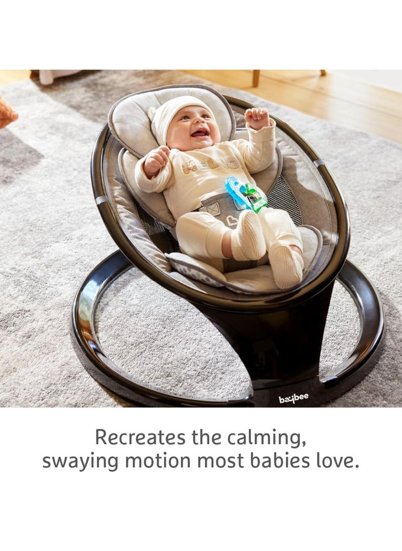 Sooth N Sway Automatic Electric Baby Swing Cradle for Baby with Bluetooth, Adjustable Swing Speed, Remote Control, Touch Panel & Soothing Vibrations Music Baby Rocker with Mosquito Net, Safety Belt & Toys Toddler Rocker Swing for Baby Black - pzsku/Z97648B51DC1BC67CFE5BZ/45/_/1740219202/b8597abf-eeff-46a4-9504-449bade53e74