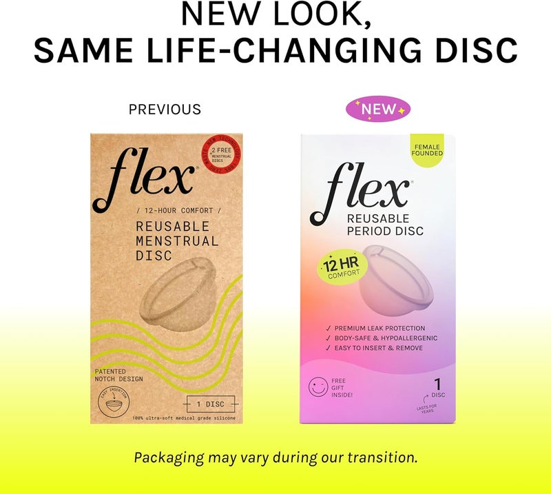 FLEX Reusable Disc | Reusable Menstrual Disc | Tampon, Pad and Cup Alternative | Capacity of 6 Super Tampons | Lasts for Years | HSA or FSA Eligible | Includes Carrying Pouch & 2 Free Disposable Discs - Image 2