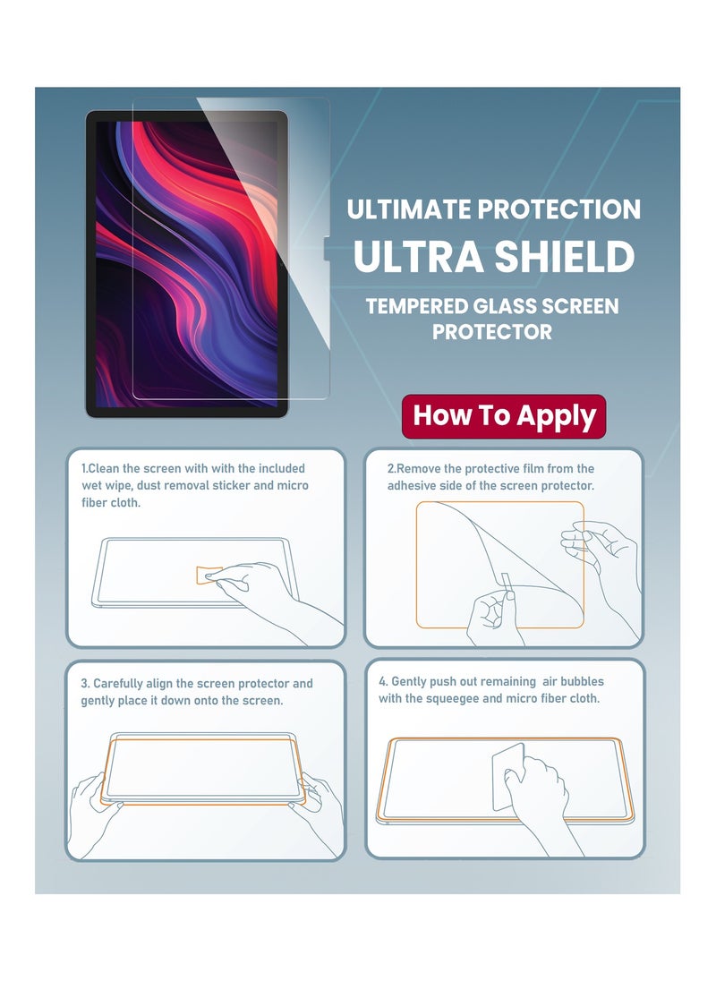 Moxedo Moxedo Ultra Shield Tempered Glass Screen Protector HD Clear 9H Hardness Micro Curved Edges with Installation Guide Compatible with Honor Pad X8  - Image 2
