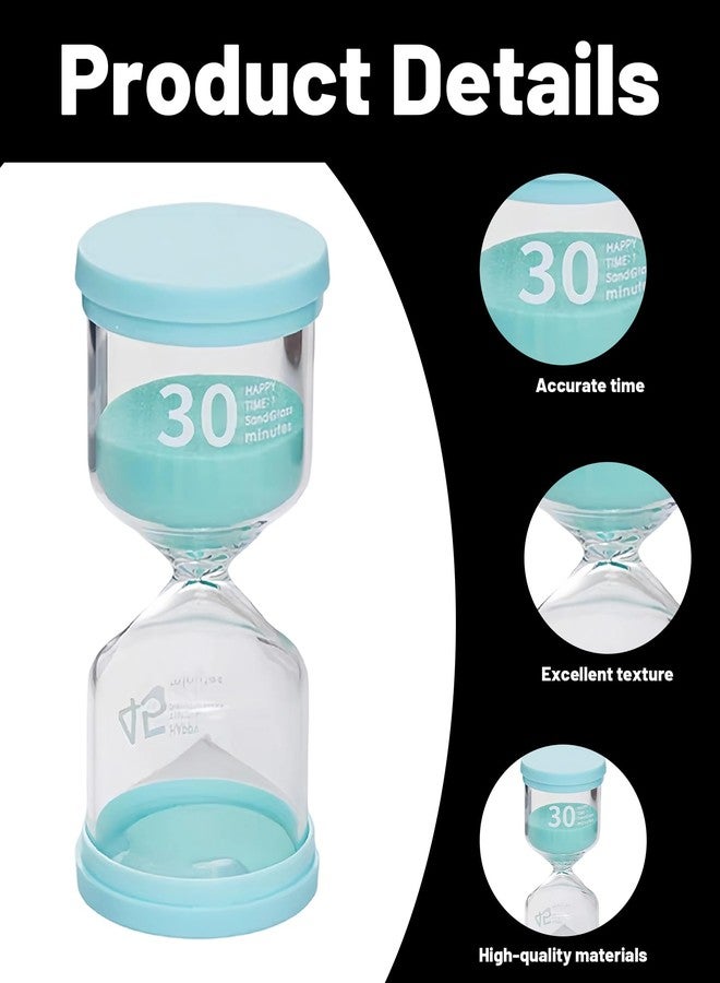 AGMITRAKA 2-Pcs Hourglass,30-Minute & 5-Minute,Sand Timer for Kids,Sand Clock,Sand Timer for Classroom, Cooking, Meditation, Office, and Travel, Durable Plastic Time Management Tool - Image 3