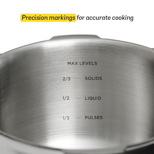 Meyer Presta Stainless Steel Tri-ply Pressure Cooker 5.5 L with Stainless Steel Serving Spoon and Ladle - Image 5