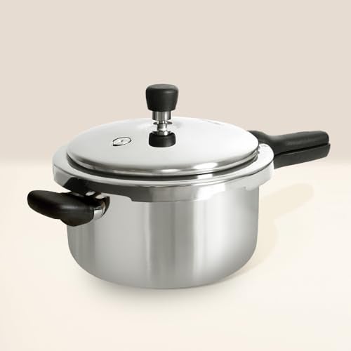 Meyer Presta Stainless Steel Tri-ply Pressure Cooker 5.5 L with Stainless Steel Serving Spoon and Ladle - Image 2