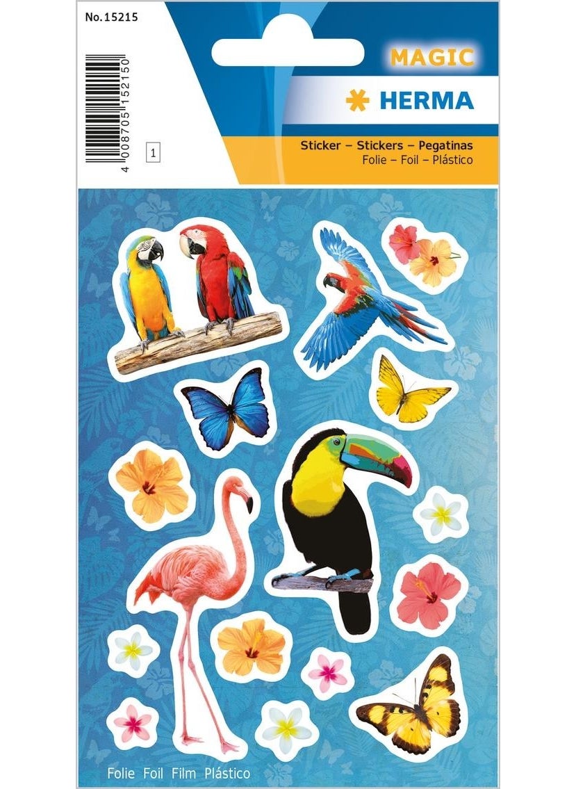 Herma Magic Label Foil Parrots  - Image 1