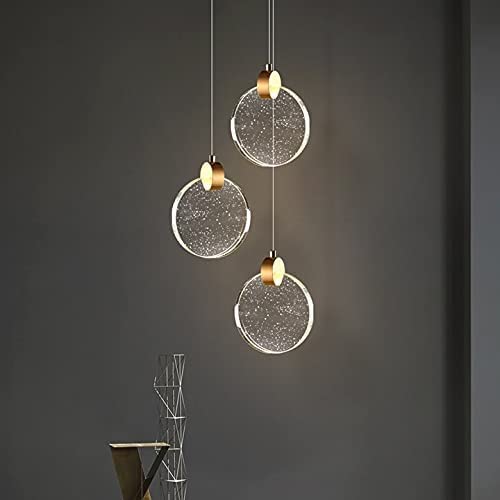 CITRA led 1 Light Gold Glass Crystal Hanging Pendant Ceiling Light - Warm White - Image 2
