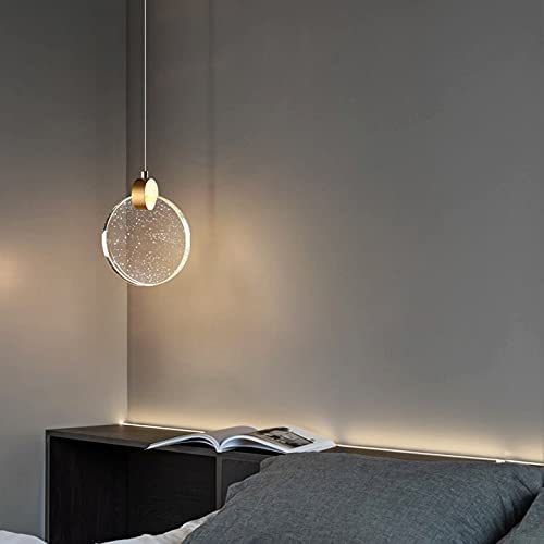 CITRA led 1 Light Gold Glass Crystal Hanging Pendant Ceiling Light - Warm White - Image 1