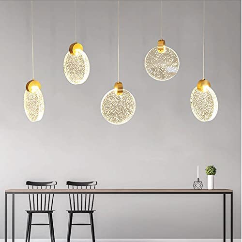 CITRA led 1 Light Gold Glass Crystal Hanging Pendant Ceiling Light - Warm White - Image 4
