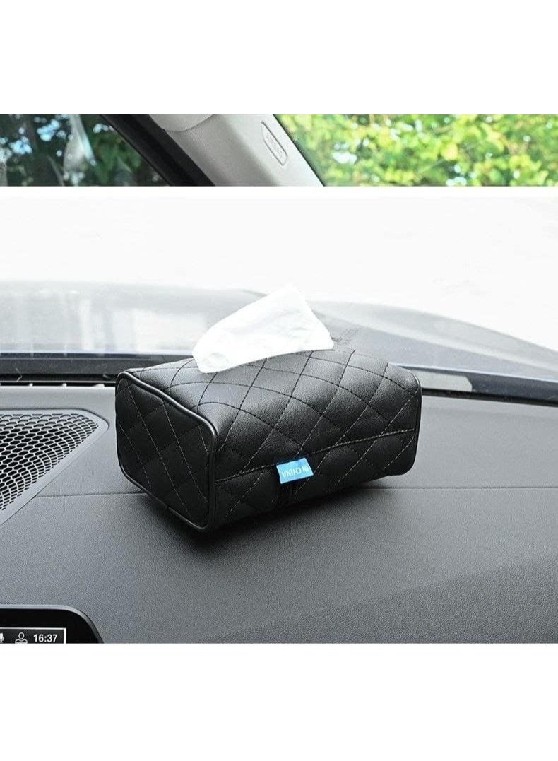Luxury Car Tissue Holder – Leather Case for Back Seat, Stylish and Durable Car Accessory - Image 1