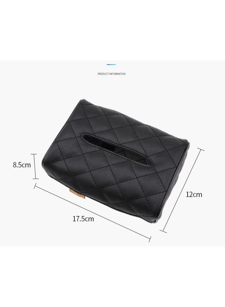 Luxury Car Tissue Holder – Leather Case for Back Seat, Stylish and Durable Car Accessory - Image 3