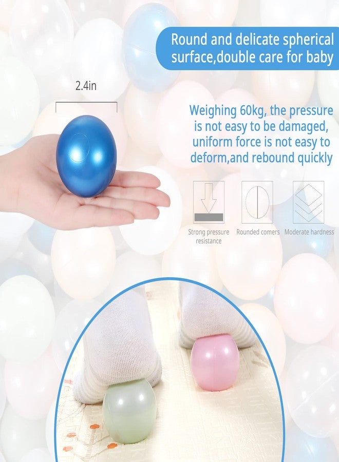Heopeis Ball Pit Balls Pack of 100 - New 6 Pearl Colors Phthalate Free BPA Free Crush Proof Plastic Balls for Toddlers 1-5 Play Balls for Babies Ball Pit Ball Pool. - Image 5