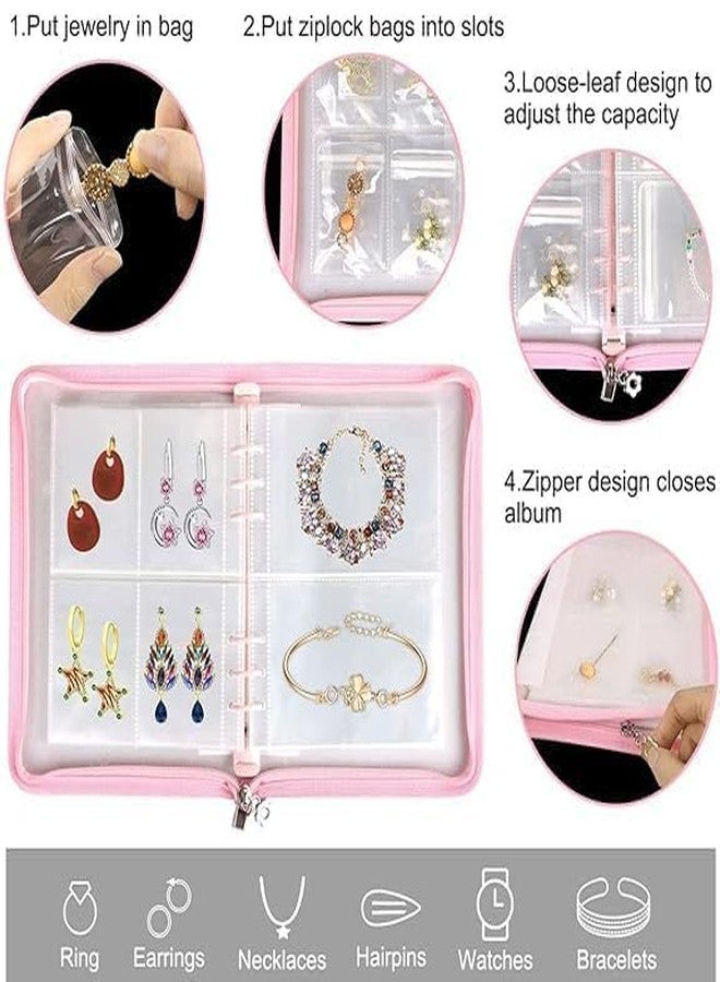 Pixelera Jewelry storage book with 60 pocket | Anti Oxidation Jewelry Storage Organizer Bag with 60 Pockets for Bracelets, Necklace, Ring - Image 5