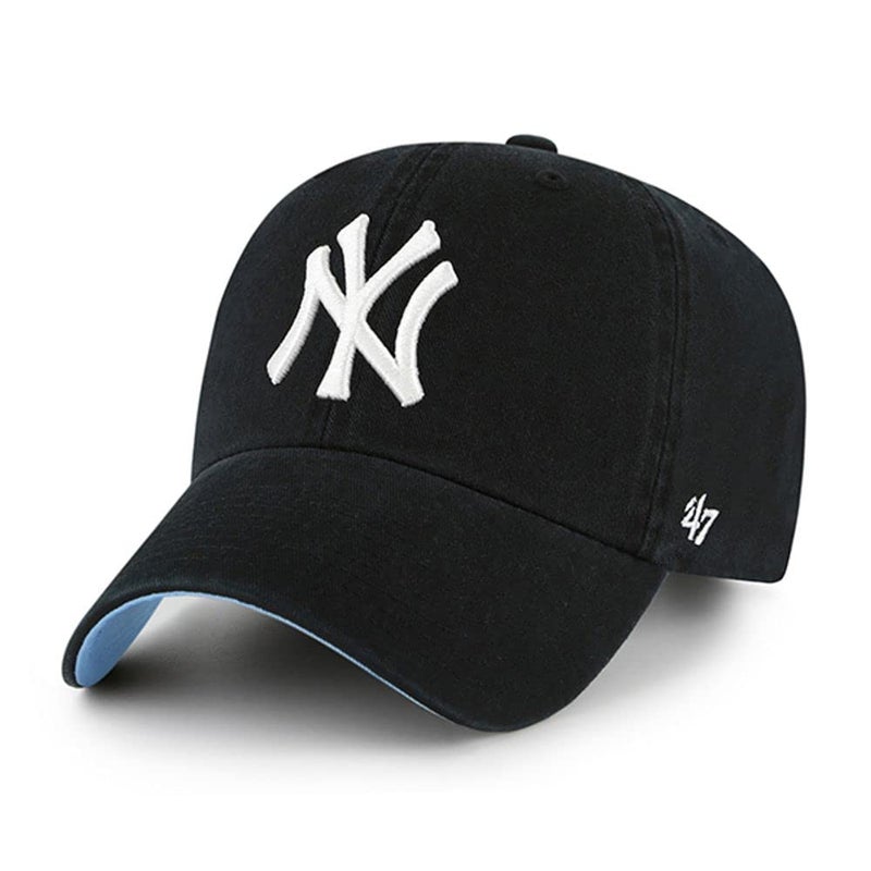 قبعة بيسبول '47 New York Yankees Ballpark Clean Up Dad Hat - مقاس واحد أسود/أزرق من الأسفل - Image 1