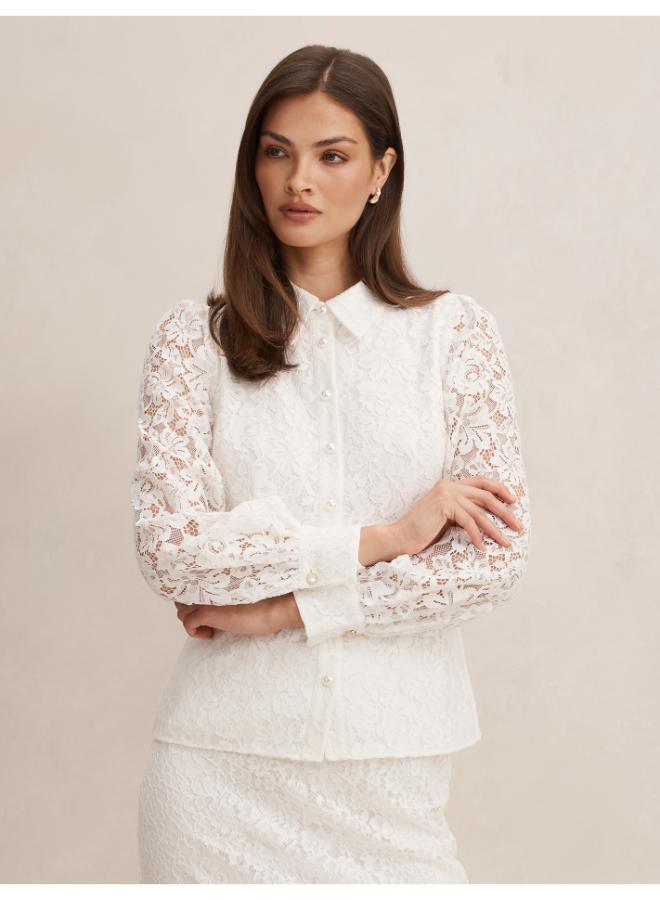 forever new Celine Lace Shirt - Image 1