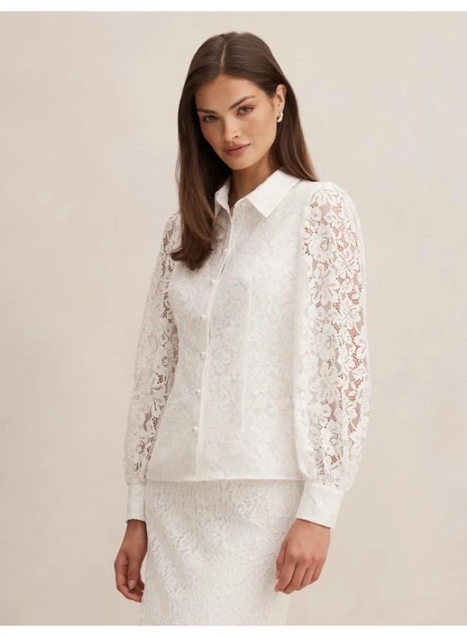 Forever New  Celine Lace Shirt for Women | Best Price UAE