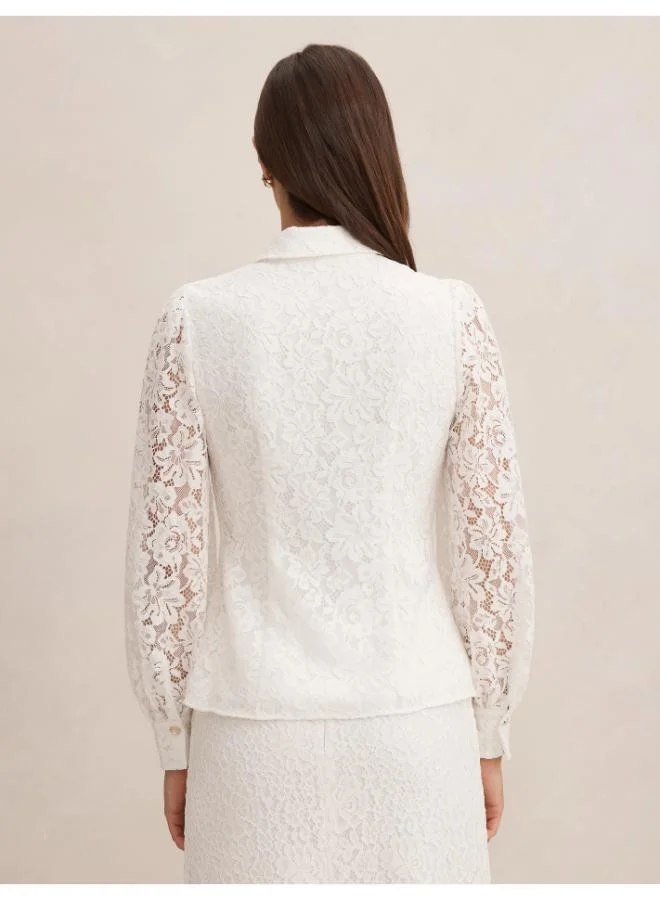 forever new Celine Lace Shirt