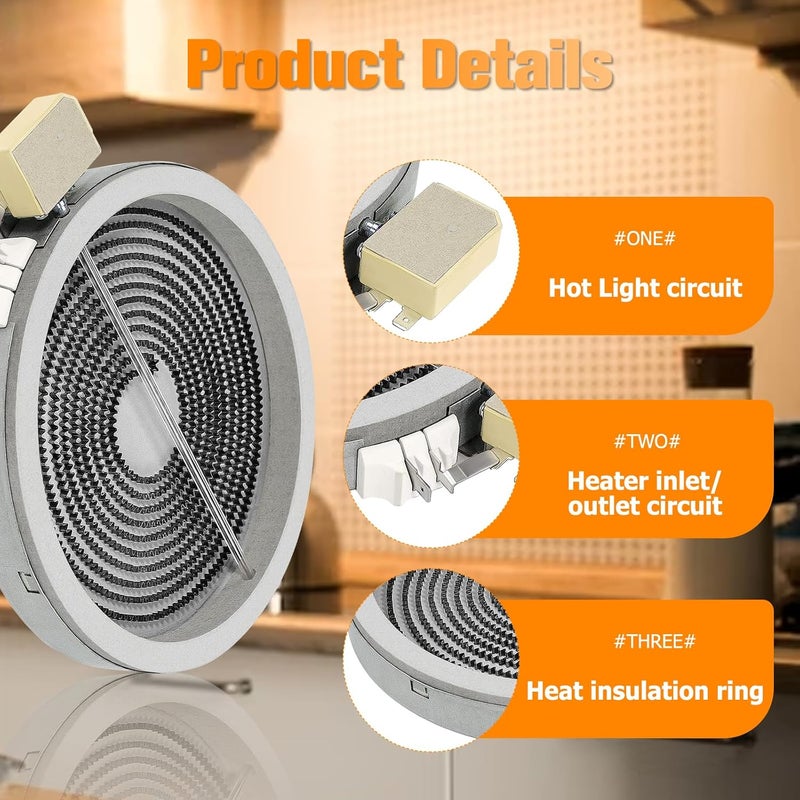 Funmit عنصر WB30T10132 WB30T10128 بديل مشع لفرن GE - Image 5