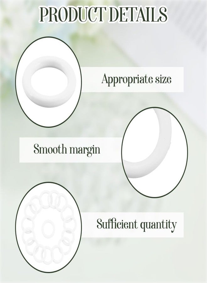 مجموعة حلقات ستائر رومانية بيضاء من CREATCABIN، 100 قطعة، حلقات بلاستيكية دائرية 15 مم، مناسبة للستائر الرومانية وستائر المقاهي، أدوات حرفية لصنع الستائر بنفسك، حقيبة يد، مقعد سيارة، دليل يدوي، منزل، حمام، مكتب - Image 5