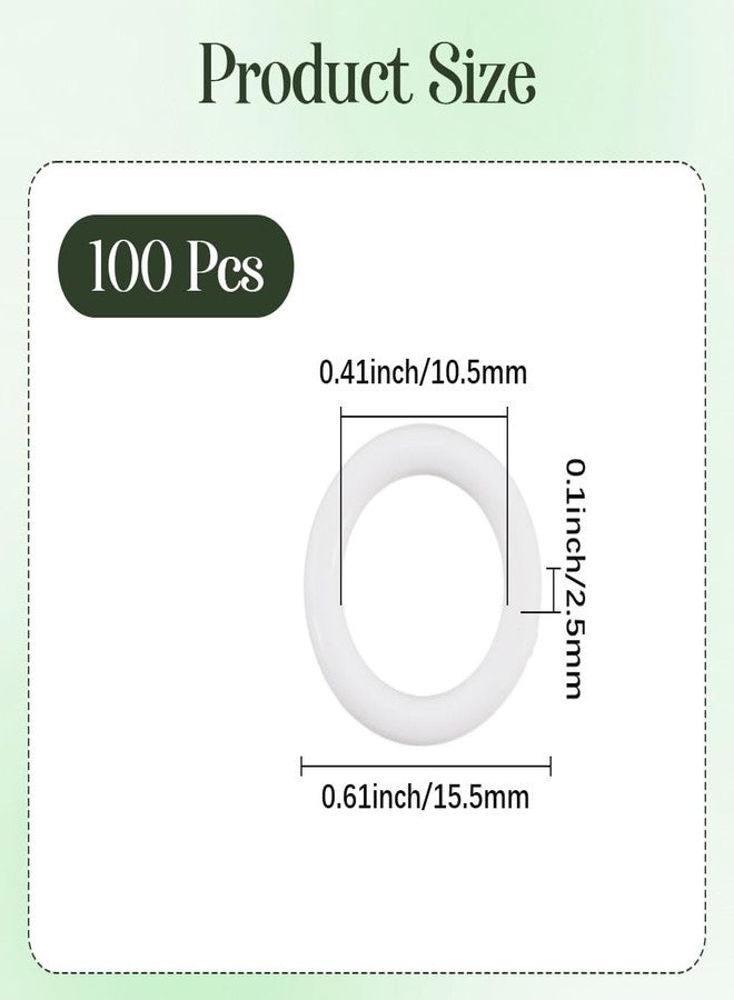 مجموعة حلقات ستائر رومانية بيضاء من CREATCABIN، 100 قطعة، حلقات بلاستيكية دائرية 15 مم، مناسبة للستائر الرومانية وستائر المقاهي، أدوات حرفية لصنع الستائر بنفسك، حقيبة يد، مقعد سيارة، دليل يدوي، منزل، حمام، مكتب - Image 2