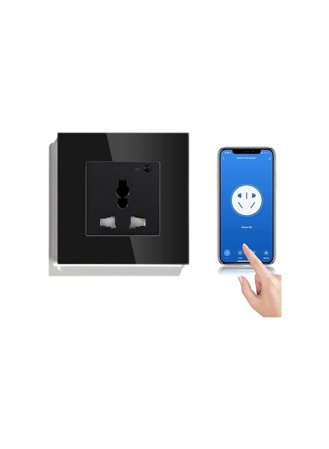 PROMASS promass Smart Socket, WiFi Outlet Socket Work with Alexa and Google Home, Smart Life App Remote Control, Smart Timer Wall Sockets, No Hub Required, 2.4Ghz Only(Black)  - Image 2