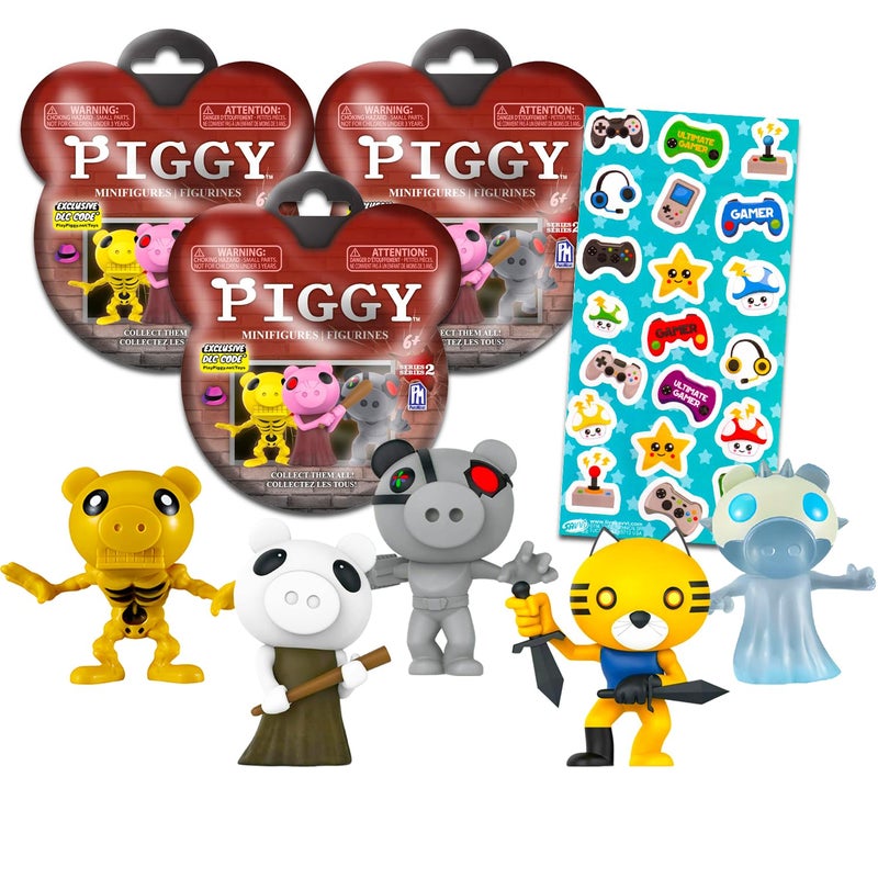 ROBLOX Piggy Blind Bags Set for Kids Bundle With 3 Series 2 Bags Mini Figurines Stickers Roblox Mystery Figures Set for Boys and Girls - Image 2