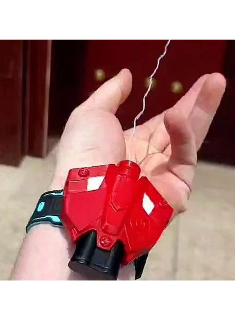 Excefore - Launcher String Shooters Toy, 9.6ft Real Rope Launcher - Can Grab Small Objects，DIY Superhero Launcher with Magnetic Sensor Light, Wrist Transmitter Realistic Launcher Great Gift (Red) - Image 1