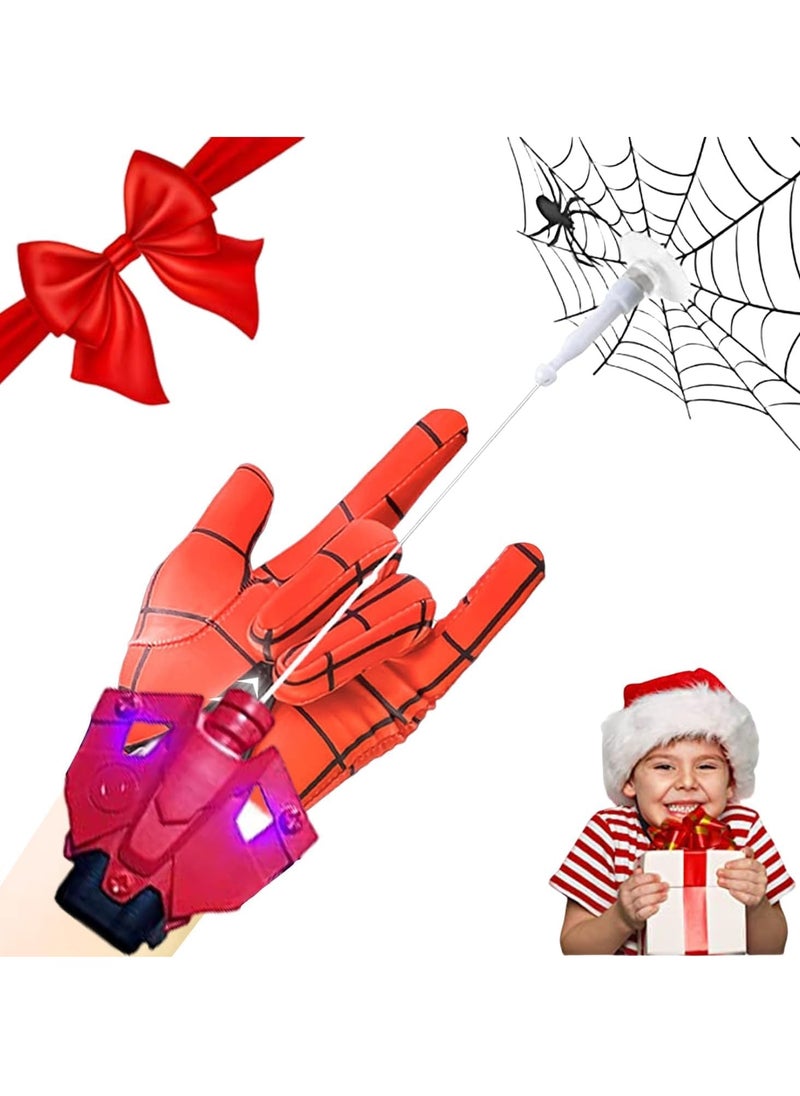 Excefore - Launcher String Shooters Toy, 9.6ft Real Rope Launcher - Can Grab Small Objects，DIY Superhero Launcher with Magnetic Sensor Light, Wrist Transmitter Realistic Launcher Great Gift (Red) - Image 1