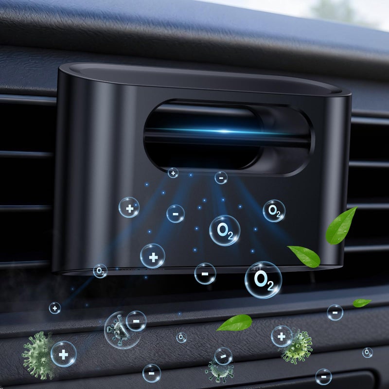 Yakry Compact Car Air Purifier for Odor - Easy Install Filter Free Odor Eliminator for Smoke/Pet Odors/VOCs - Silent Operation Universal Vent Clip for Car by Yakry - Image 1