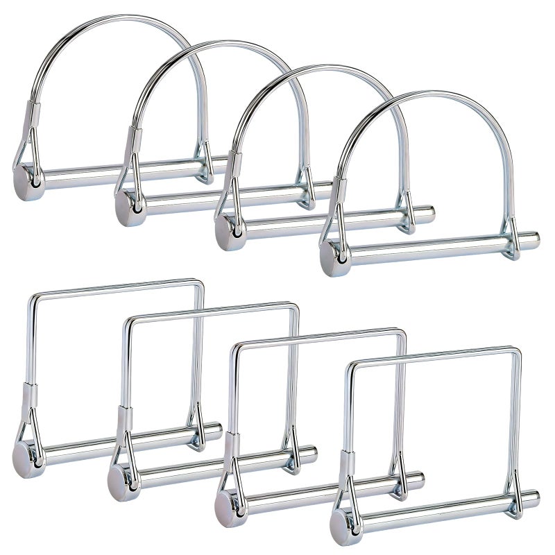 Aurdeayi 8PC Trailer Hitch Pin Standard 14 Inch Hitch Pins Strong Trailer Coupler Pin Safety Lock Easy Hook Up Locking Retainer Perfect for Tractor RV Farm Yard Equipment - Image 3