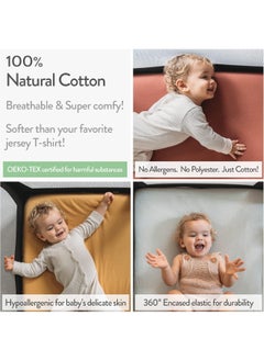 Joey + Joan Joey + Joan Mini Portable 24x38 Fitted Crib Sheets  - Image 3