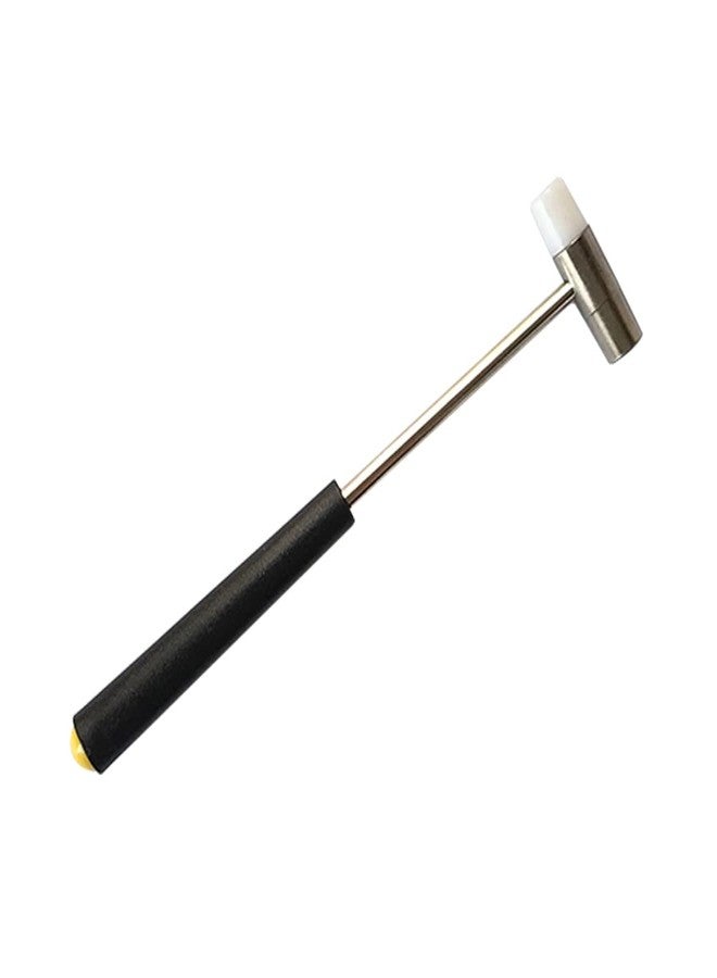 MIKMAYTOO Dual Head Small Hammer, 7 Inches, Plastic Head and Metal Head, Black Plastic Grip, Double face Jewelry Mallet, Mini Hammer for Watch, Tuning, Woodworking, Toys, DIY, Leather, Instruments - Image 1