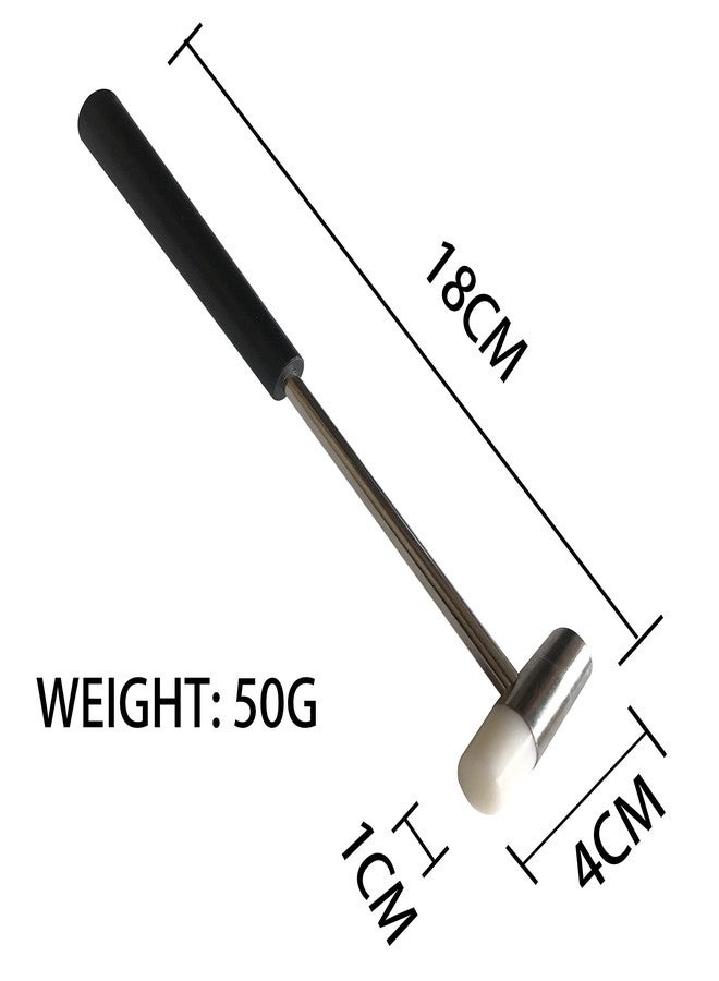 MIKMAYTOO Dual Head Small Hammer, 7 Inches, Plastic Head and Metal Head, Black Plastic Grip, Double face Jewelry Mallet, Mini Hammer for Watch, Tuning, Woodworking, Toys, DIY, Leather, Instruments - Image 4