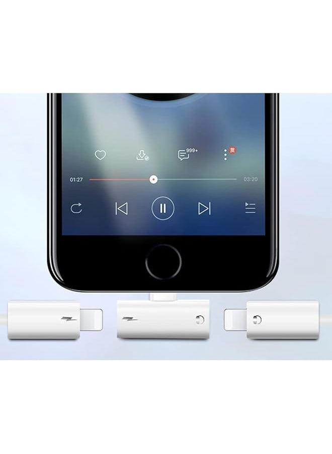 إيروريكس محول 2 في 1، محول صوت وشحن مزدوج، محول Aux لهاتف Iphone 7 7 Plus 8 8 Plus X، محول Ipad Hub 081  - Image 2