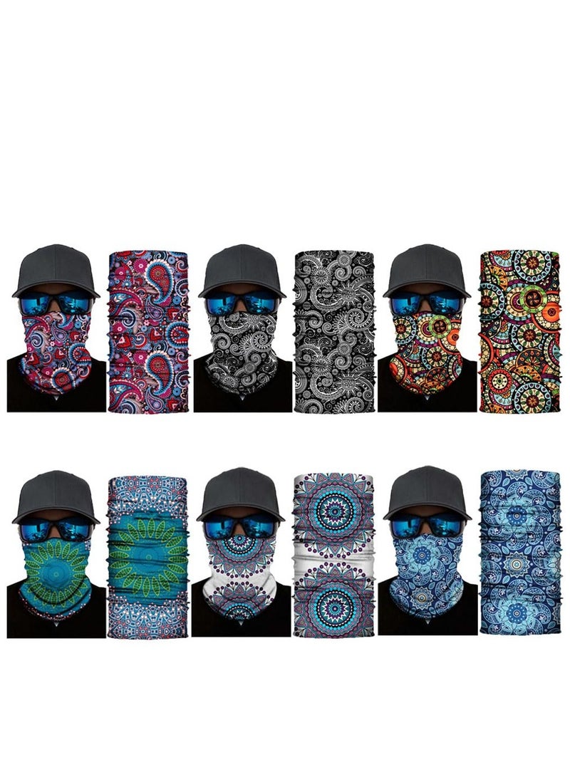 Neck Gaiter Mask, Bandana Gator Face Cover Mask Sun UV Protection, Neck Warmer Balaclava, Tube Face Scarf, Headband for outdoor