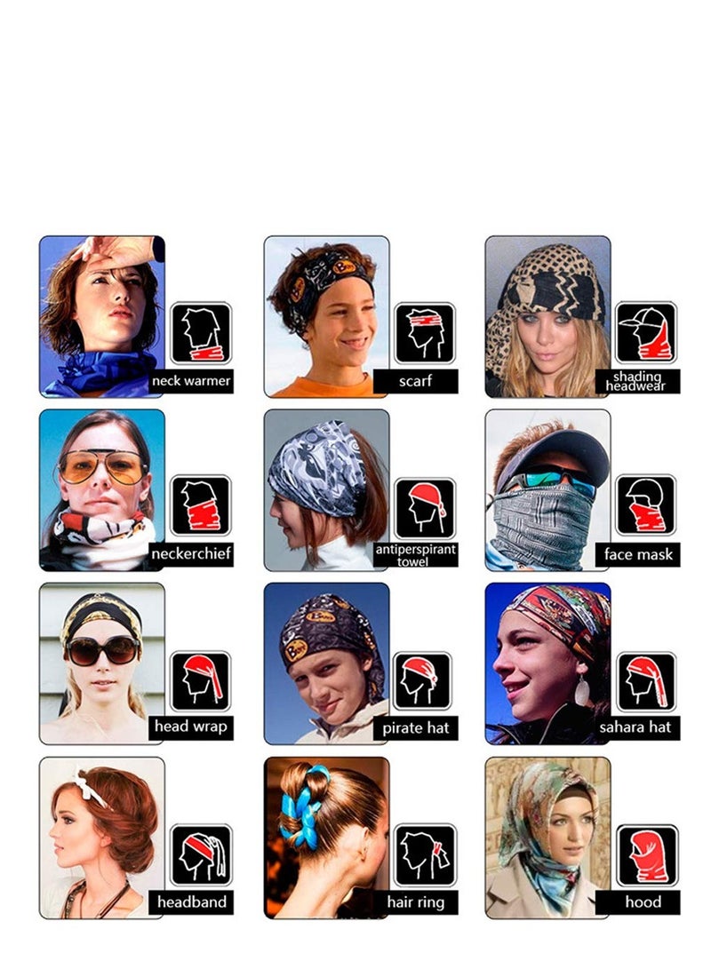 Neck Gaiter Mask, Bandana Gator Face Cover Mask Sun UV Protection, Neck Warmer Balaclava, Tube Face Scarf, Headband for outdoor