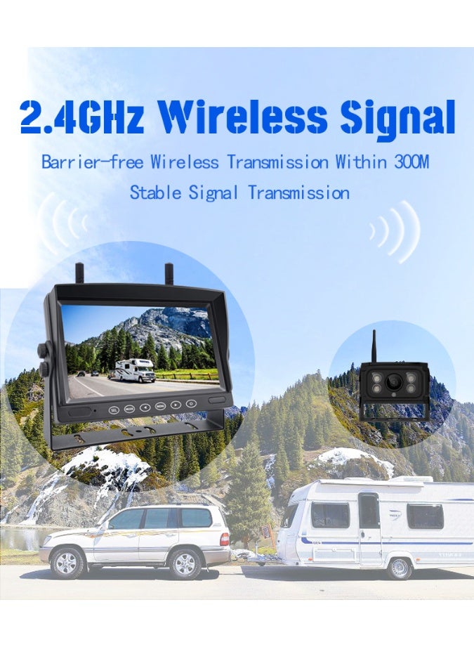 7 inch wireless dash cam 4 channels 1080P AHD cameras for trucks, motorhomes, campers, and trailers - Image 5