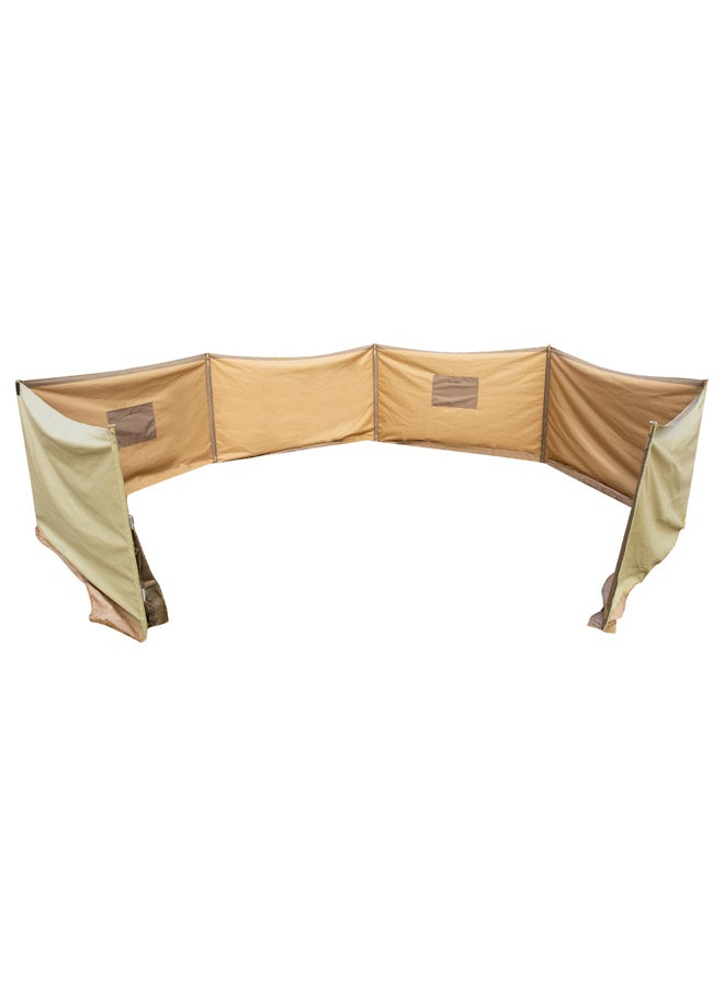 AL SANIDI حاجز ريحي خارجي للرحلات، ستارة تخييم، كاكي، الحجم 125*1000 سم - Image 1