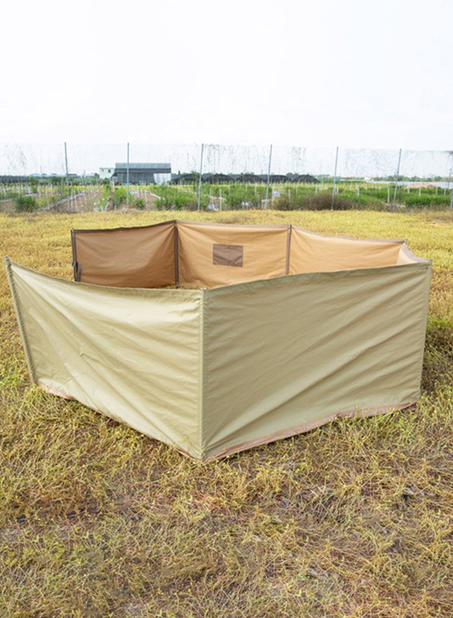 AL SANIDI حاجز ريحي خارجي للرحلات، ستارة تخييم، كاكي، الحجم 125*1000 سم - Image 2