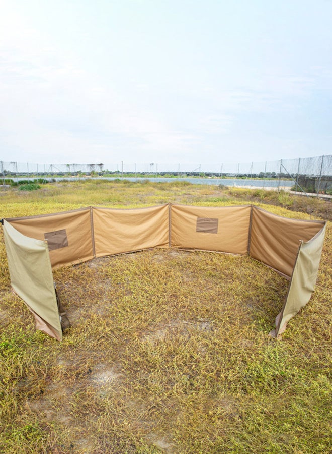 AL SANIDI حاجز ريحي خارجي للرحلات، ستارة تخييم، كاكي، الحجم 125*1000 سم - Image 4