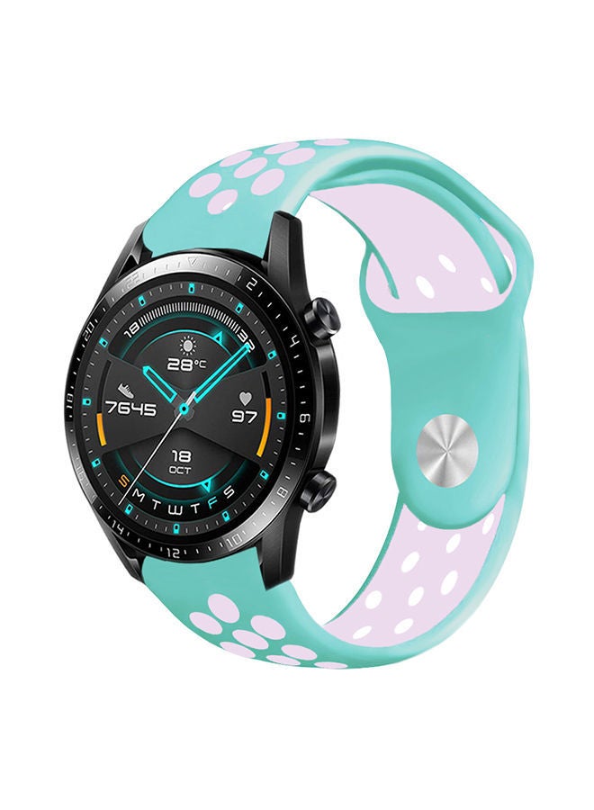 نيبمينينت سوار عصري بديل لساعة هواوي GT/GT 2 مقاس 46 مم أبيض مارين