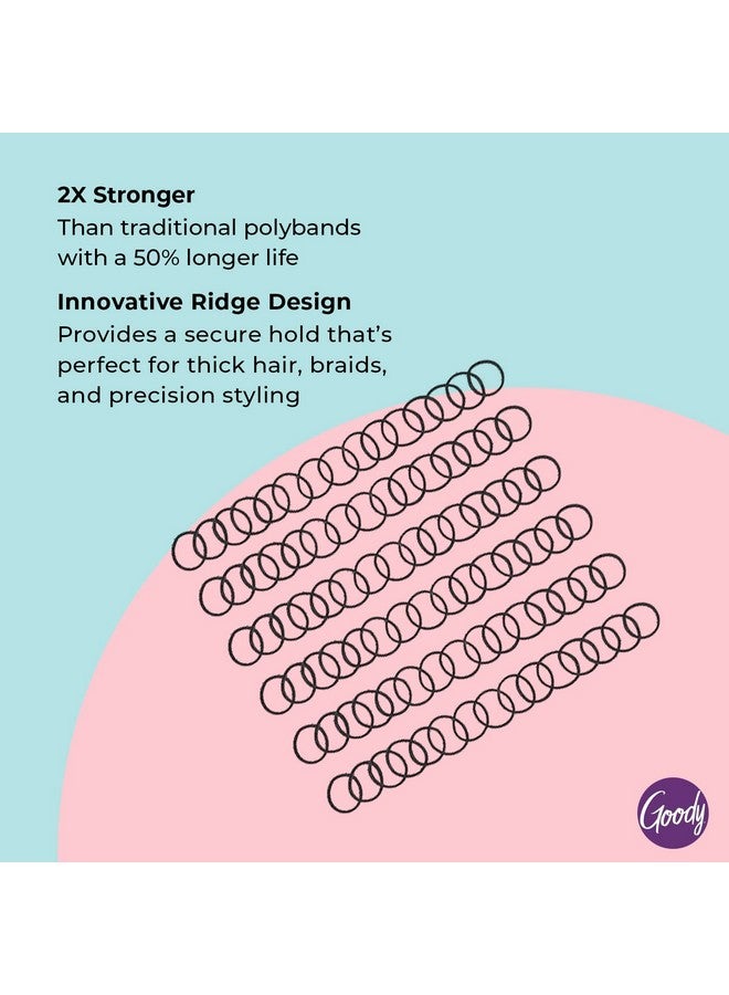 قودي  ربطة شعر مطاطية من البولي باند للسيدات من Ouchless، عدد 150 من إكسسوارات الشعر الناعم باللون الأسود لتصفيفها بسهولة والحفاظ على شعرك آمنًا، مثالية للمرح وتسريحات الشعر الفريدة الخالية من الألم - Image 3