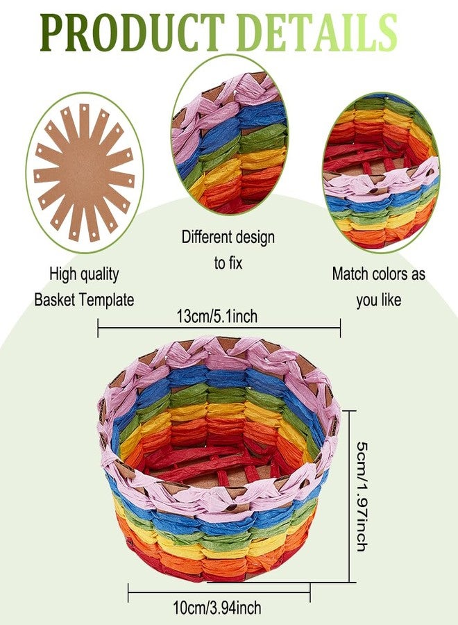 FREEBLOSS 12 Set Basket Making Kit Creative Raffia Basket with Instruction Easter Basket Making Kit Basket Weaving Supplies for Adults Creative Woven Bowl Kits for Easter Activities - Image 3