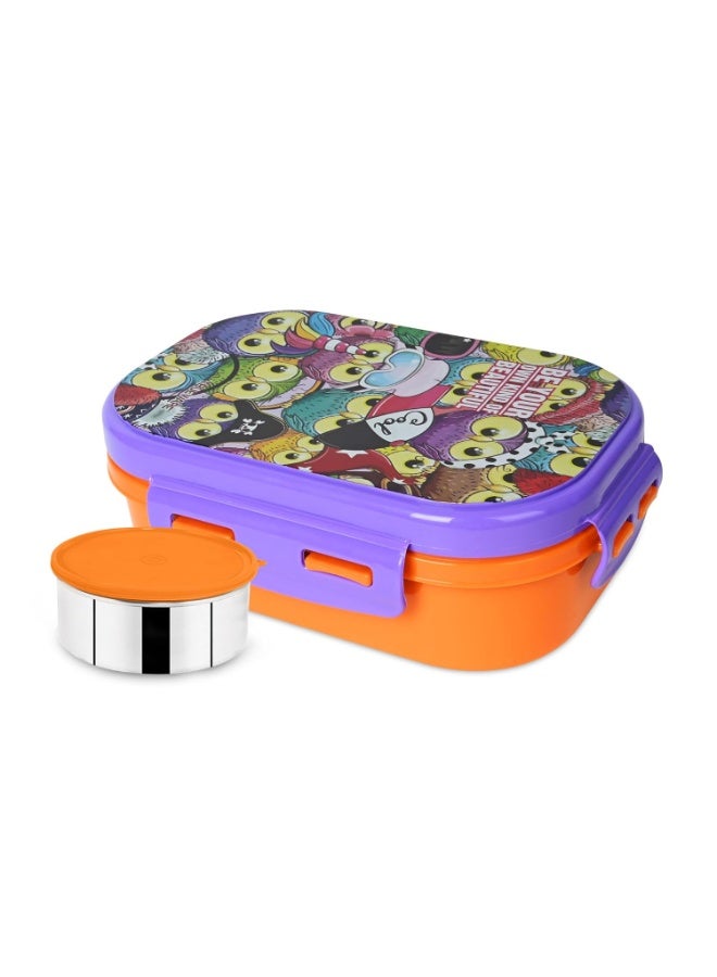 Trueware Byte Steel Lee Pu Insulated Hot Lunch Box 600ML Big Container & 150 ML Container | BPA Free | Food Grade | Keep Food hot for Long Hours - Image 1