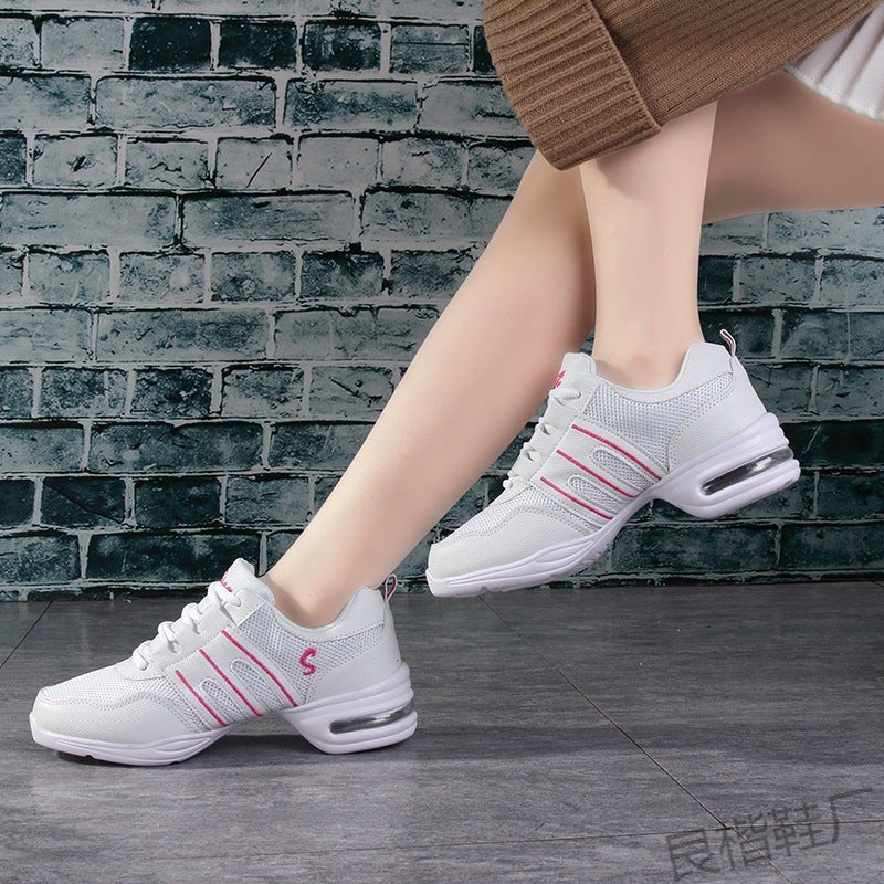 Jinjiang Factory Adult Dance Shoes Modern Dance Mesh Soft Bottom Jazz Dance Shoes Four Seasons Sports Fitness Shoes One Piece - Image 4