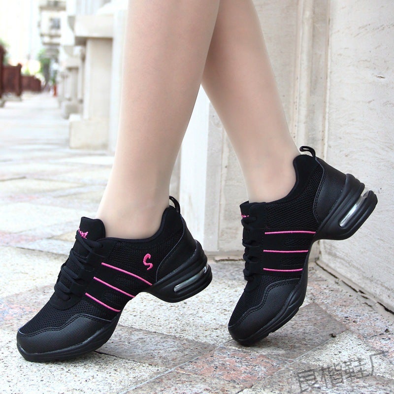 Jinjiang Factory Adult Dance Shoes Modern Dance Mesh Soft Bottom Jazz Dance Shoes Four Seasons Sports Fitness Shoes One Piece - Image 5