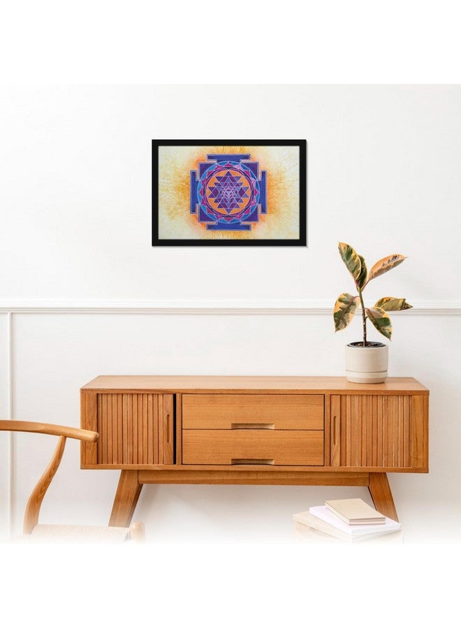 Mad Masters Lucky Charm Mandala Sri Yantra Painting Hanging Photo Frame Decorative Item for Living Room, Bedroom, Home Decor and Wall Decoration (MM 2970, 12x18 Inch, Paper, Without Plexi Glass) - Image 5