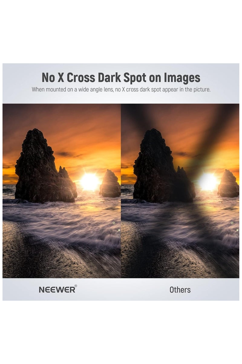 NEEWER 77MM MRC Adjustable HD ND Filter ND2-ND32 & CPL – 2-in-1 Multi-Coated Neutral Density & Circular Polarizer Filter for DSLR Cameras black - Image 2