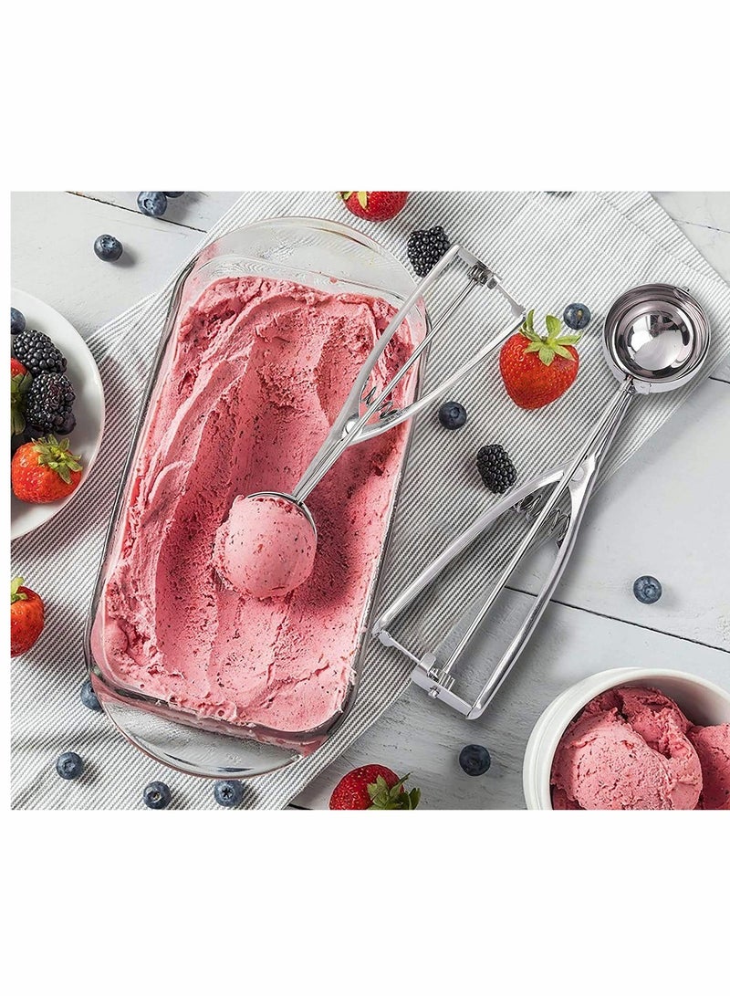 Barakah Ice Cream Scoop Ice Cream Scoop Set 3 Pcs Stainless Steel Ice Cream Scoop Trigger - Image 4