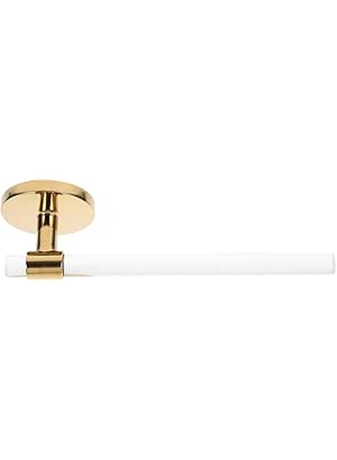 Gold No Drill Towel Rack Wall Mounted Bathroom Holder Single Bar Adhesive - Image 1