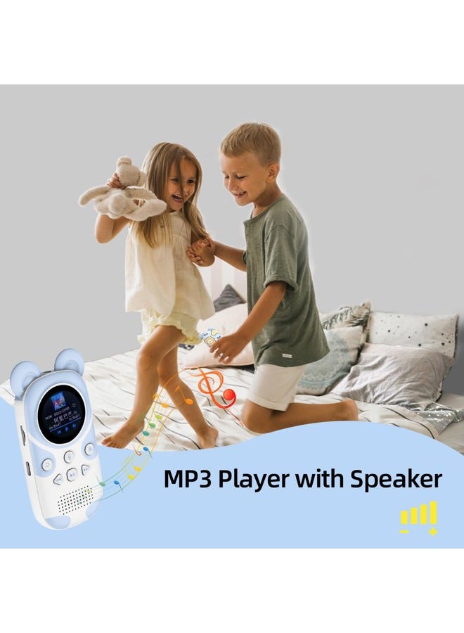 RUIZU لاعب MP3 بلوتوث RUIZU سعة 64 جيجابايت للأطفال، مشغل موسيقى محمول كارتون حديقة الحيوان، لاعب MP3 للأطفال مع بلوتوث، مكبر صوت، راديو FM، تسجيل صوتي، ساعة توقيت، عداد خطوات، بطاقة Micro SD قابلة للتوسيع سعة 128 جيجابايت - Image 4